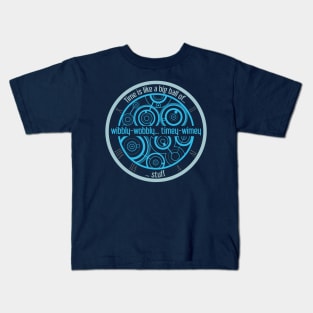 Timey-Wimey Navy Kids T-Shirt